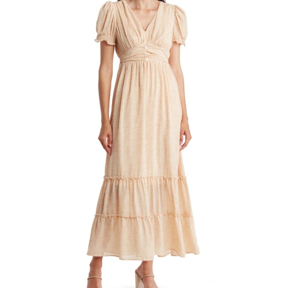 Lucky Brand Ruffle Tier Maxi Dress